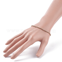 Glass Round Beaded Stretch Bracelet for Women&nbsp;BJEW-JB07911-02
