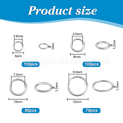 4 Styles Alloy Closed Jump Rings&nbsp;FIND-PH0026-79