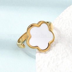 304 Stainless Steel Enamel Cuff Open Rings&nbsp;SA-CBA369F-01G