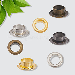 200 Sets 4 Colors Iron Grommet Eyelet Findings&nbsp;SCRA-GF0001-10A-02