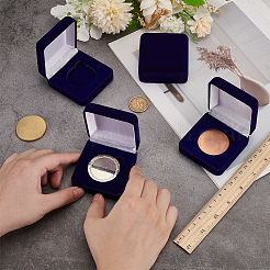 Velvet Badge Storage Gift Boxes&nbsp;CON-WH0092-78A-02