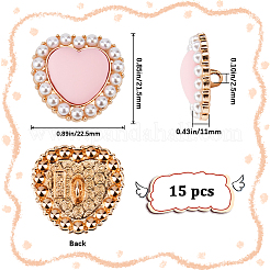 15Pcs Alloy Shank Buttons&nbsp;BUTT-GF0003-45B