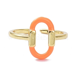 Brass Enamel Cuff Rings&nbsp;RJEW-P023-19G