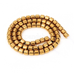 PVD Vacuum Plating Non-magnetic Synthetic Hematite Beads Strands&nbsp;G-F682-12