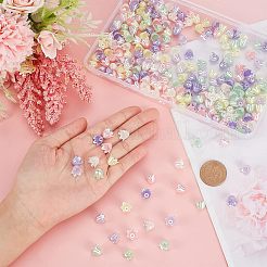 240Pcs 6 Colors Spray Painted Acrylic Imitation Pearl Beads&nbsp;MACR-OC0001-16