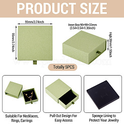 5Pcs Paper Jewelry Packing Drawer Boxes&nbsp;CON-TA0001-34A