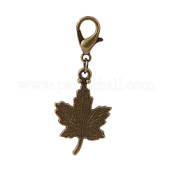 Maple Leaf Alloy Pendants Decorations Set&nbsp;HJEW-JM00819