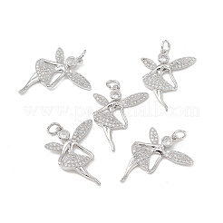 Brass Micro Pave Cubic Zirconia Pendants&nbsp;KK-E068-VB146