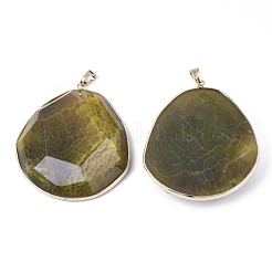 Natural Crackle Agate Big Pendants&nbsp;G-R469-05D