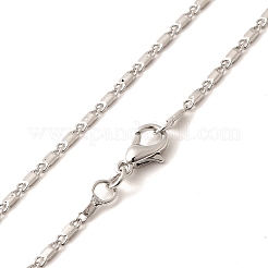 1.5mm Rack Plating Brass Oval Link Chain Necklaces for Women Men&nbsp;MAK-L044-32P