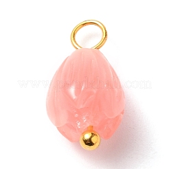 Synthetic Coral Charms&nbsp;PALLOY-JF00558-05