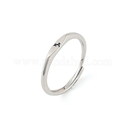 Rhodium Plated 925 Sterling Silver Adjustable Rings&nbsp;RJEW-S397-01P-05