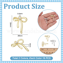 32Pcs 2 Colors Rack Plating Alloy Pendants&nbsp;FIND-UN0007-54