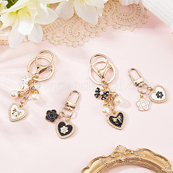 4Pcs Alloy Enamel Pendant Decorations&nbsp;HJEW-SC00166
