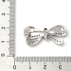 Brass Micro Pave Clear Cubic Zirconia Fold Over Clasps&nbsp;KK-G505-19P