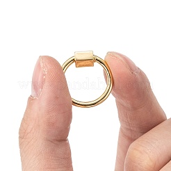 Brass Screw Carabiner Lock Charms&nbsp;KK-T047-06