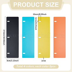20Pcs 4 Colors Plastic Binder Index Tabs&nbsp;FIND-PH0026-49