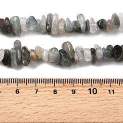 Natural Blue Rabbit Fur Rutilated Quartz Beads Strands&nbsp;G-H315-A06-01