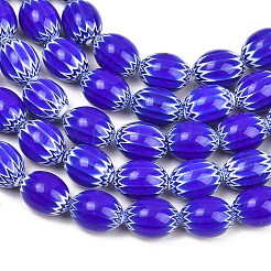 Handmade Millefiori Glass Beads&nbsp;LAMP-T027-01B