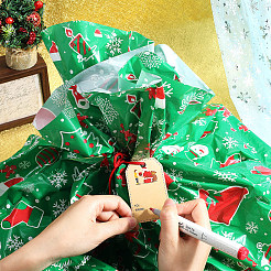 Christmas 3Pcs Rectangle Plastic Gift Storage Bags&nbsp;ABAG-WH20010-08A