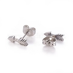 Tarnish Resistant 304 Stainless Steel Stud Earrings&nbsp;X-EJEW-F227-13P