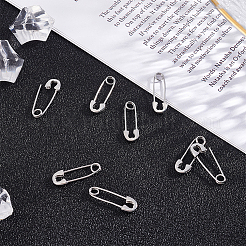 4 Pair Sterling Silver Safety Pin Shape Dangle Hoop Earrings for Men Women&nbsp;STER-AR0001-01