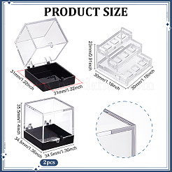 3-Tier Transparent Acrylic Display Case Mineral Crystal Boxes&nbsp;CON-WH0112-009A