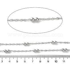 304 Stainless Steel Chains with Beads&nbsp;CHS-F020-09P