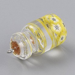 Transparent Glass Wishing Bottle Pendant Decorations&nbsp;LS-EGLA-B002-02A
