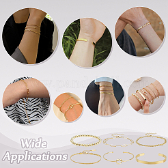 Synthetic Non-magnetic Hematite & Brass & Stainless Steel Cuff Bangles & Link & Charm Bracelets Sets&nbsp;BJEW-PH0004-44