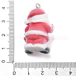 Christmas Theme Flocky Resin Pendants&nbsp;RESI-Q002-07C