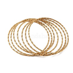 7Pcs 304 Stainless Steel Bangles for Women&nbsp;BJEW-C132-04G