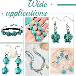4 Strands 2 Styles Synthetic Turquoise Dyed Beads Strands&nbsp;G-AR0005-81