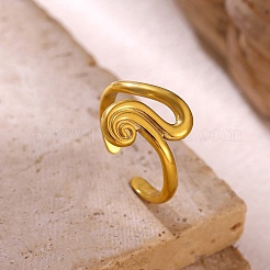 Irregular 304 Stainless Steel Cuff Open Rings for Women&nbsp;SA-CBA6EDB-08G