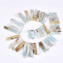 Natural Flower Amazonite Beads Strands&nbsp;G-S355-18