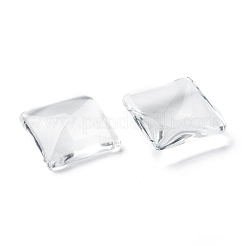 Transparent Glass Square Cabochons&nbsp;GGLA-S022-15mm