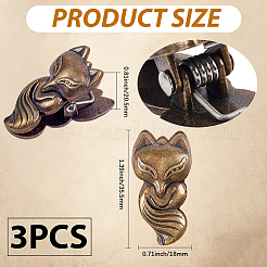 3Pcs Zinc Alloy Clips&nbsp;AJEW-CP0010-93