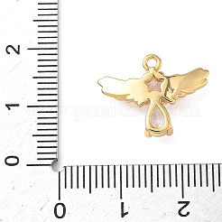 Brass Micro Pave Cubic Zirconia Pendants&nbsp;KK-D024-16G