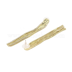Cubic Zirconia Chains Tassel Earrings&nbsp;LS-EJEW-P236-03G