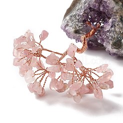 Natural Rose Quartz Tree Display Decoration&nbsp;DJEW-G027-05RG-02
