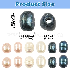 90Pcs 3 Colors Large Hole Pearl Beads&nbsp;PEAR-YW0001-54