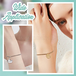 10Pcs 2 Colors Adjustable 304 Stainless Steel Slider Bracelets Making&nbsp;STAS-BBC0001-85