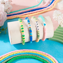 10 Strands 10 Styles Handmade Polymer Clay Bead Strands&nbsp;CLAY-TA0001-75
