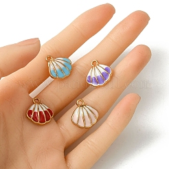 20Pcs 4 Colors Alloy Enamel Pendants&nbsp;ENAM-YW0003-98