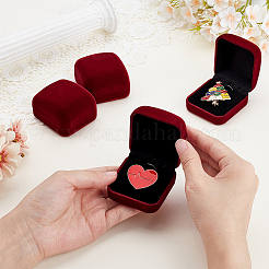 Plastic Cover with Velvet Brooch Packing Boxes&nbsp;VBOX-WH0012-06C