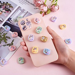 30Pcs Game Console Slime Opaque Resin Cabochons Flatback Cartoon Game Slime Resin Charms Colorful Cartoon Embellishment Cabochon for DIY Crafts Scrapbooking Phone Case Decor&nbsp;JX286A