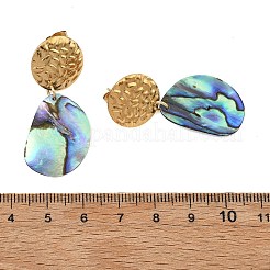 Natural Paua Shell Stud Dangle Earring&nbsp;EJEW-JE07136