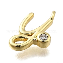 Brass Micro Pave Cubic Zirconia Pendants&nbsp;KK-B132-12G-Y