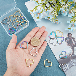 24Pcs 3 Colors 304 Stainless Steel Pendants&nbsp;STAS-DC0010-52