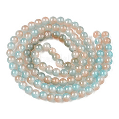 Baking Paint Imitation Jade Glass Round Bead Strands&nbsp;X1-DGLA-N003-6mm-05